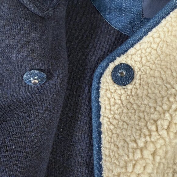 Scotch and Soda Sherpa Jacket Women Size S / P Pockets Full Zip Amsterdam Blauw - Picture 7 of 15